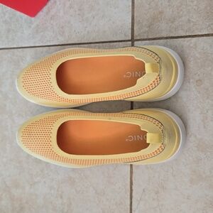 Vionic Yellow Kallie Knit Slip Ons